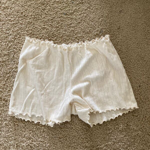 Poof Shorts Size Medium Beige and Pink